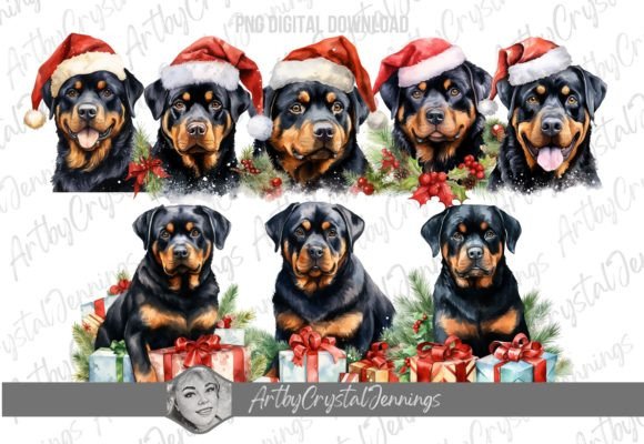 Download Christmas Rottweiler Holiday Gift Dog - Premium Resources