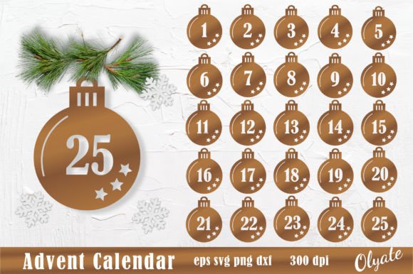 Download Christmas Advent Calendar SVG. Christmas - Calendar Collection