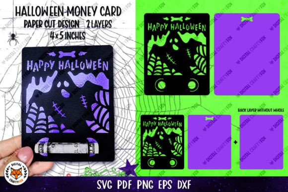 Download Halloween Ghost Money Card SVG - Halloween Collection