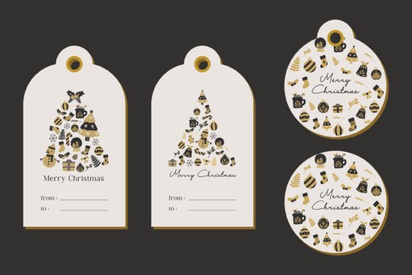 Download Christmas Holiday Gift Tag Cards SVG - Holiday gift Collection