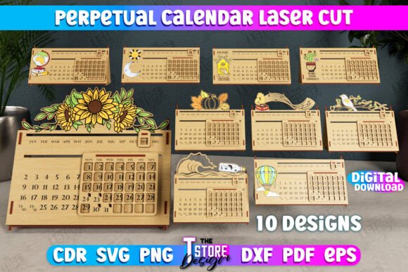 Download Desktop Perpetual Calendar Bundle | CNC - Calendar Collection