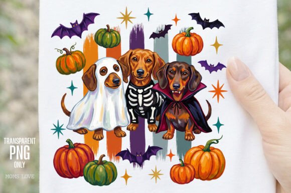 Download Halloween Dachshund Trio PNG - Halloween Collection