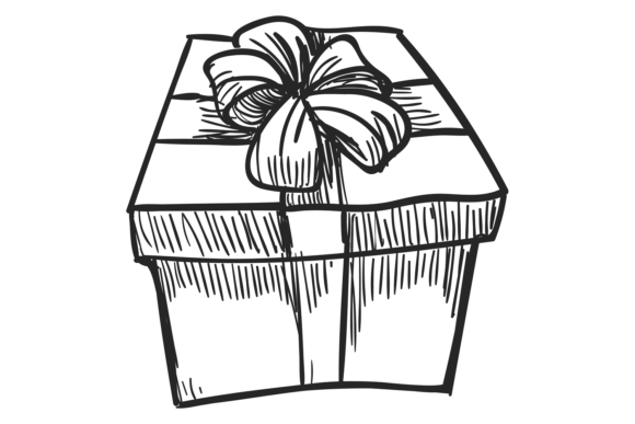 Download Holiday Gift Box Drawing. Birthday Prese - Holiday gift Collection