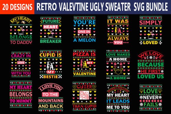 Download Valentine UGLY SWEATER Svg BUNDLE - - Ugly sweater svg bundle Collection