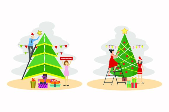 Download Christmas Tree Decorations Vectors Set - Premium Bundle