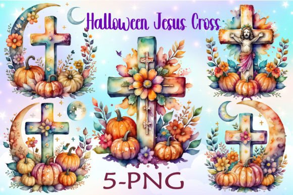 Download Halloween Jesus Cross Clipart Bundle - Halloween Collection
