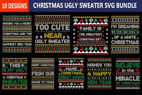 Download Christmas Ugly Sweater Svg Bundle - Ugly sweater svg bundle Collection
