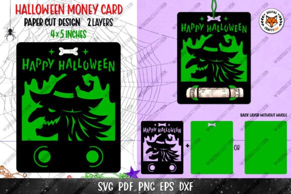 Download Halloween Witch Money Card Holder SVG - Halloween Collection