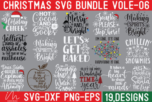 Download Merry Christmas SVG Cut Files Bundle-6 - Christmas svg cut files Collection