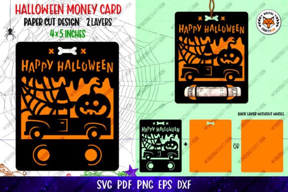 Download Halloween Truck Money Card, Money Holder - Halloween Collection
